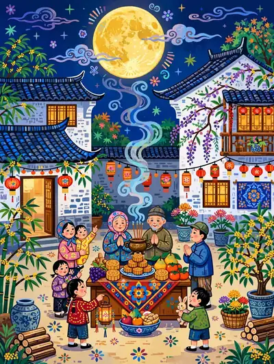 中秋节·拜月