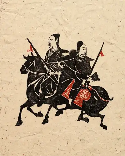娄睿墓鞍马出行图壁画