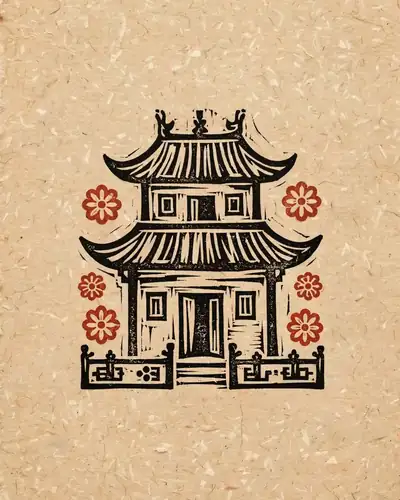 青花釉里红瓷仓