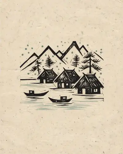 王诜《渔村小雪图》卷