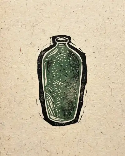 隋绿玻璃小瓶
