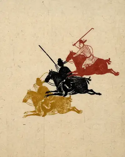 唐章怀太子墓壁画马球图（1组）